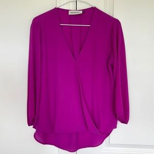 Veronica M 3/4 Sleeve Wrap Top